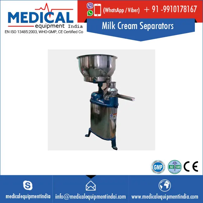 Hot Sale Sanitary Dairy 304 Stainless Steel Milk Cream Separator Electric Motor Butter Churn MEI Brand 220V 2.0KW ISO 13485 Long