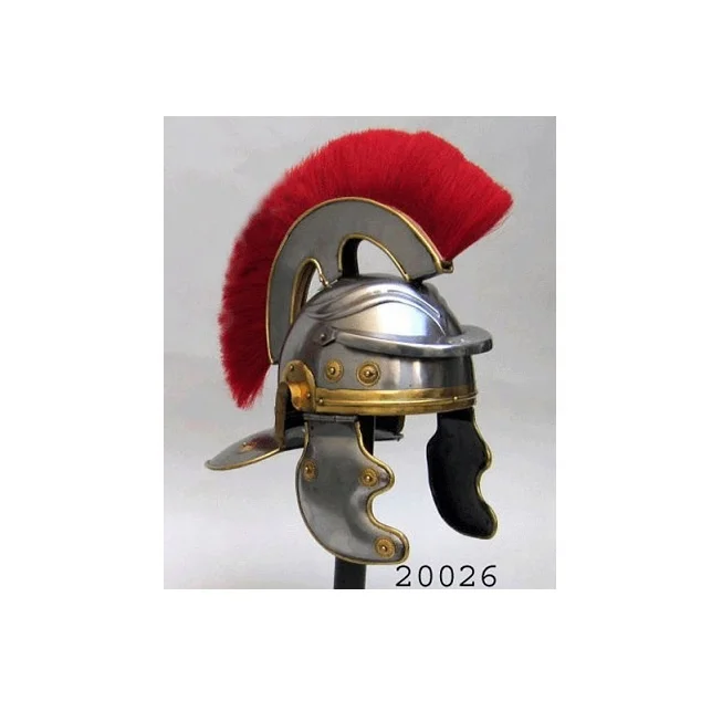 Details about    Roman Centurion Helmet Armor Red Crest Plume Gladiator Costume 