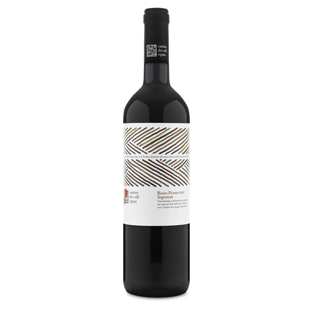 italian top value red wine ROSSO PICENO SUPERIORE colli ripani rosso piceno superiore DOC 0,75L for export