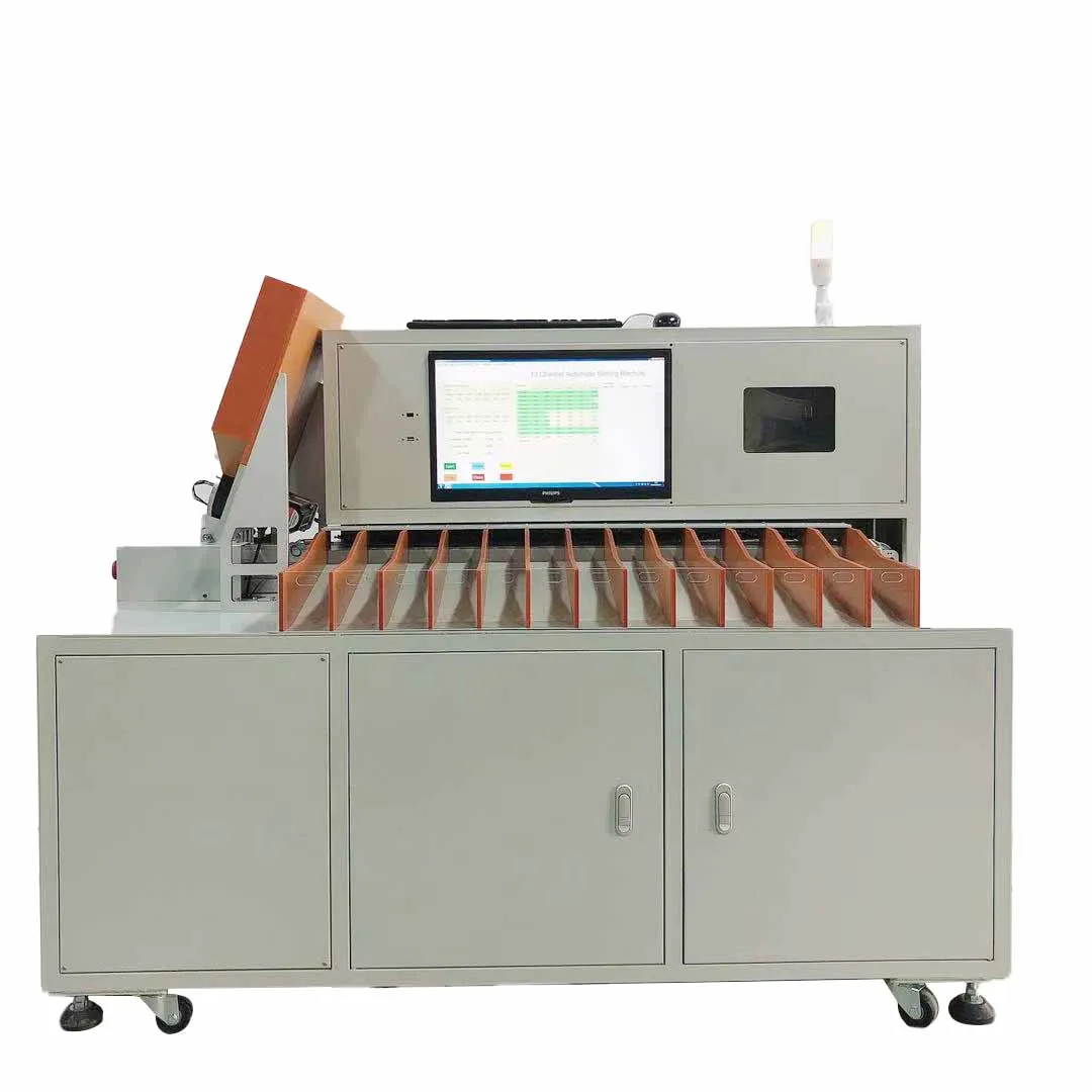 13 Channel Automatic Cylindrical Battery Sorter Sorting Machine with Computer System for All Types of Cylindrical Cell