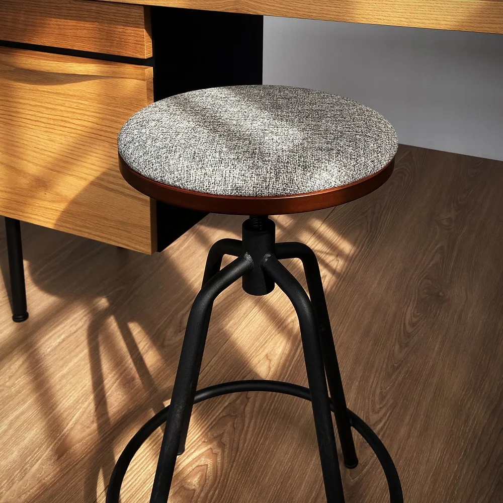 Поворотный низкий барный стул, современные стулья с комфортной подушкой для сиденья