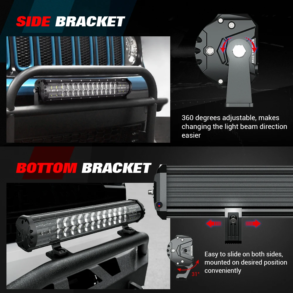 Mictuning Adjustable Anti Bad Weather Aerodynamic Super Bright M2 Dual