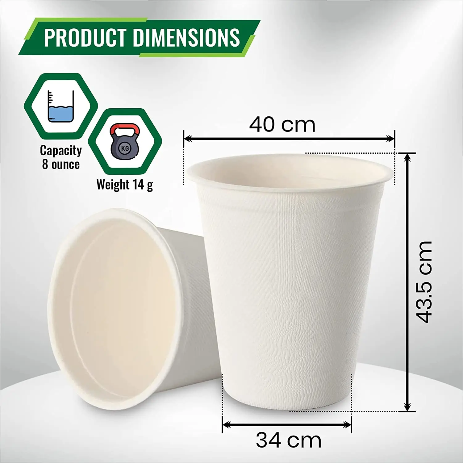 Takeaway Molded Pulp Dome Disposable Bagasse Sugarcane Coffee Cup Lid