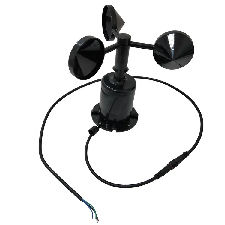Anemometro A 3 Coppe Per Stazione Meteorologica - Sensore Velocità Vento 0-3.8V, Lega Di Alluminio, Cavo 8m