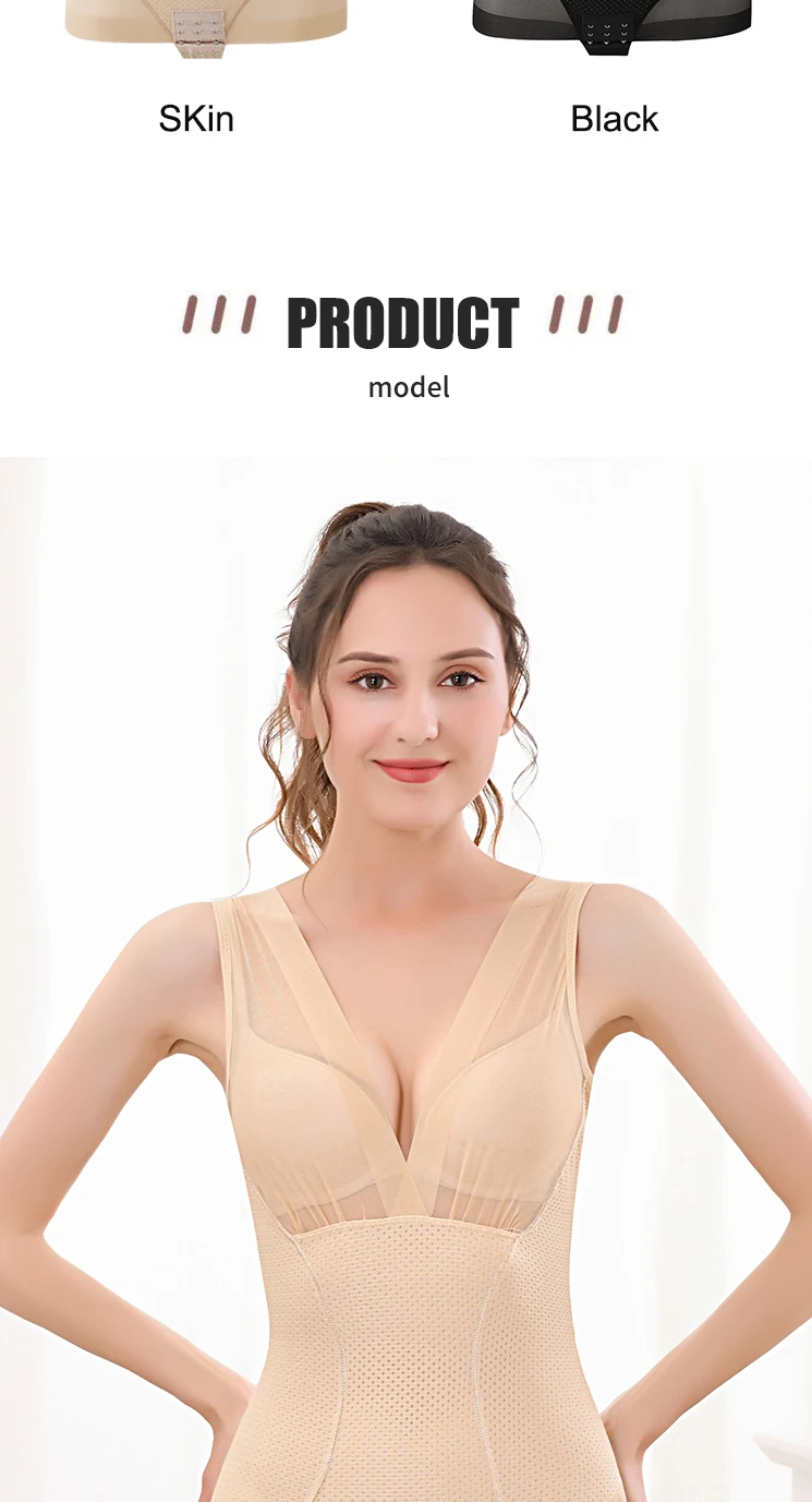 High Quality Plus Size Women Slim Tummy Tucker High Waist Trainer Shapewear Body Bodysuit Shaper With Bra supplier