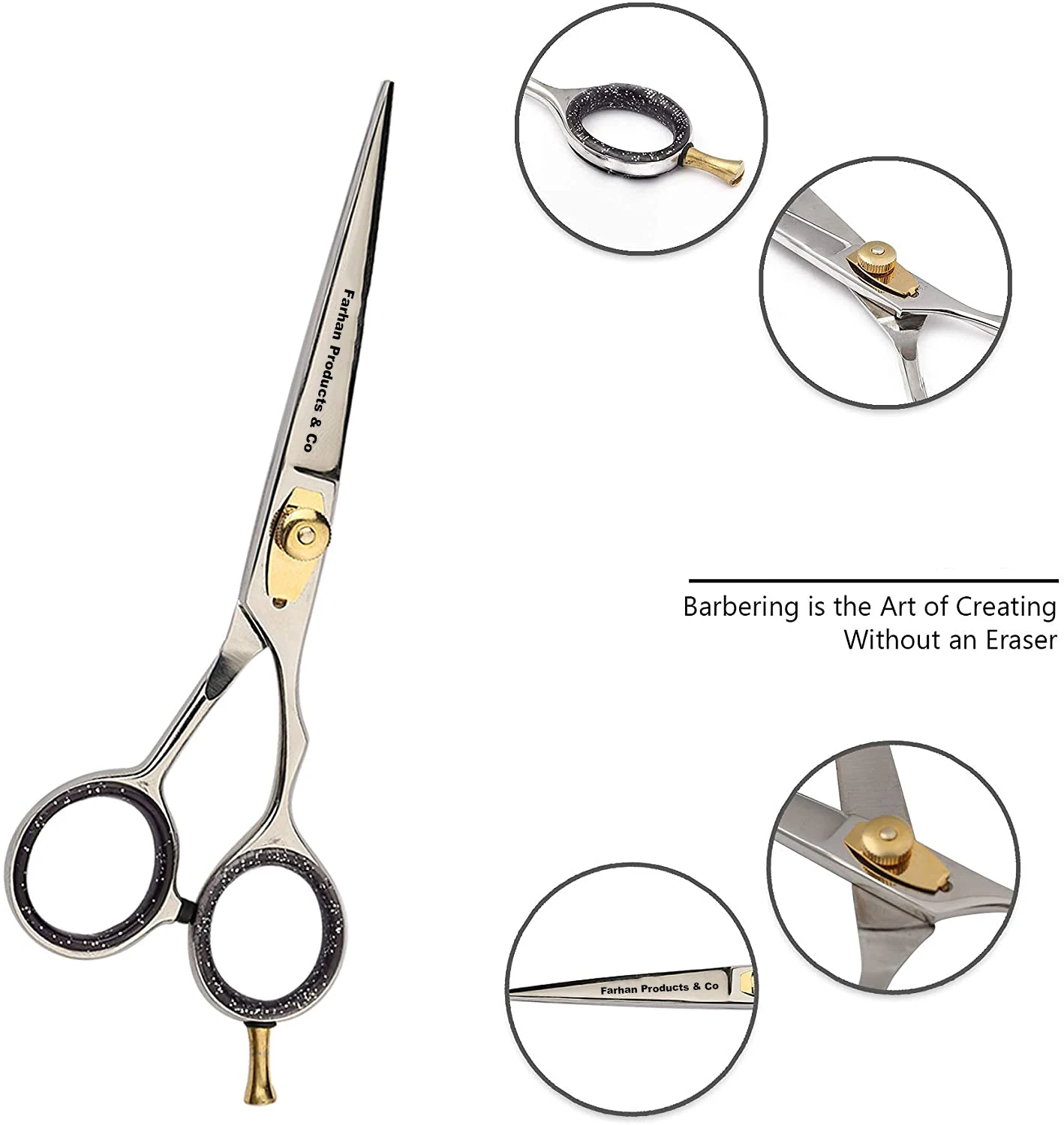 Professional Hair Scissors Barber Scissors 6.5 Inch Hair Scissors With