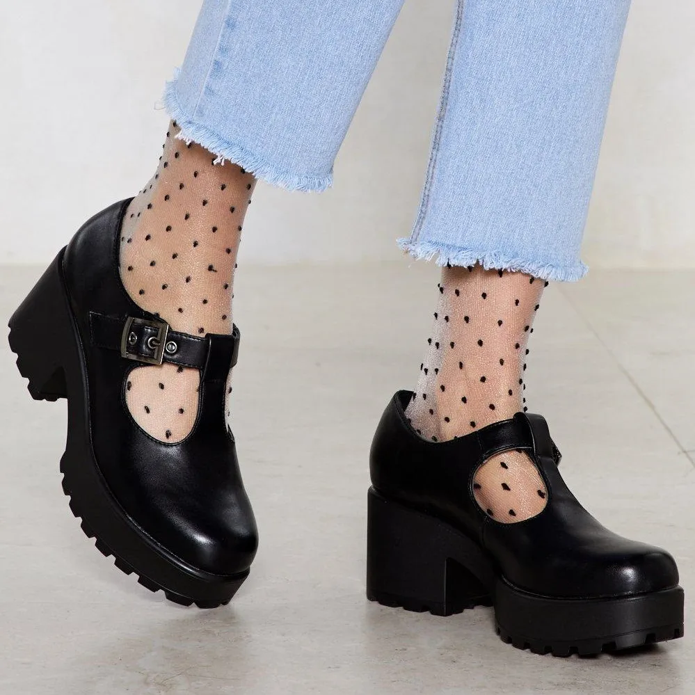 Chunky T Strap Mary Jane Genuine Leather High Quality Cute Platform Shoes  For Ladies And Women - Buy Mary Jane Shoes,Chinese Mary Jane Shoes,High  Quality Casual Shoes Product on 
