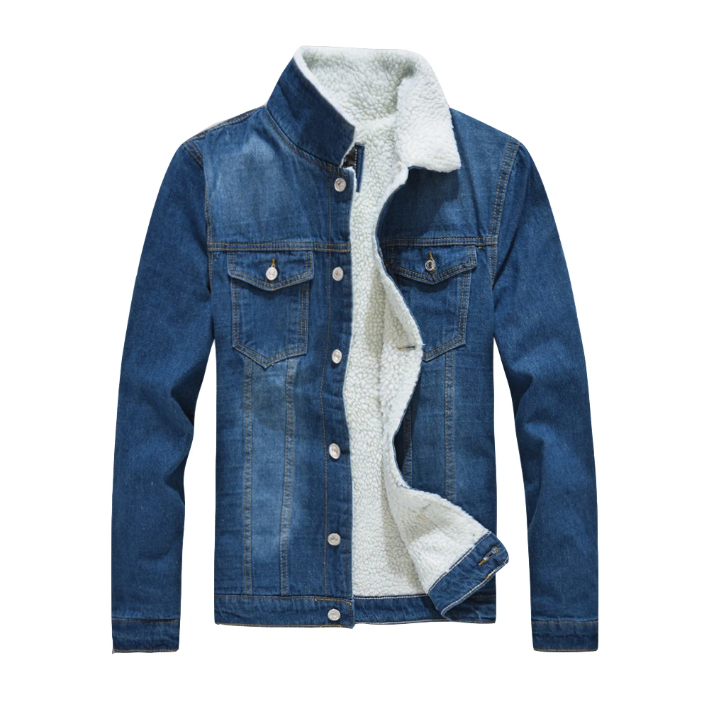 Fashion Classic Mens Denim Autumn Winter Casual Bomber Jacket Printed Nonwoven 2pcs_voghion.com
