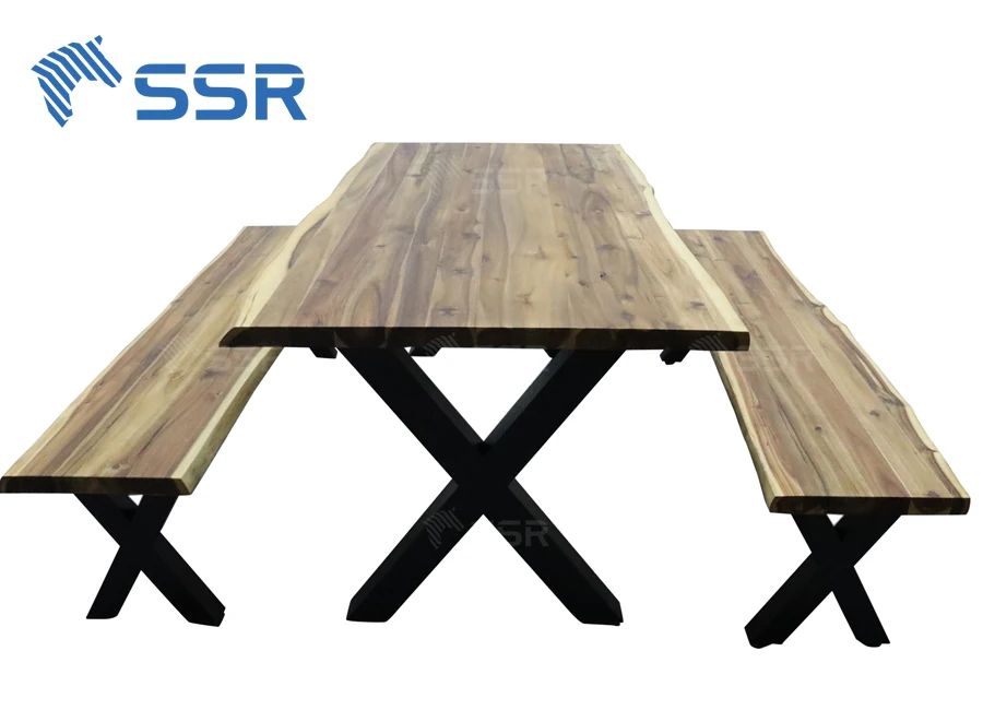 Ssr Vina Natural Live Edge Acacia Solid Wood Slabs Outdoor Table