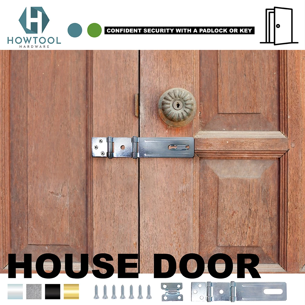 Fixed Staple Double Hinge Safety Hasp,31/2" Or 41/2" Buy Padlock