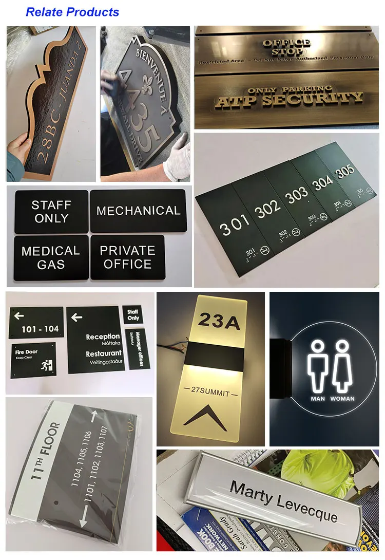 Wholesale Acrylic Hotel Room Number Sign Suite Electronic Room Number ...