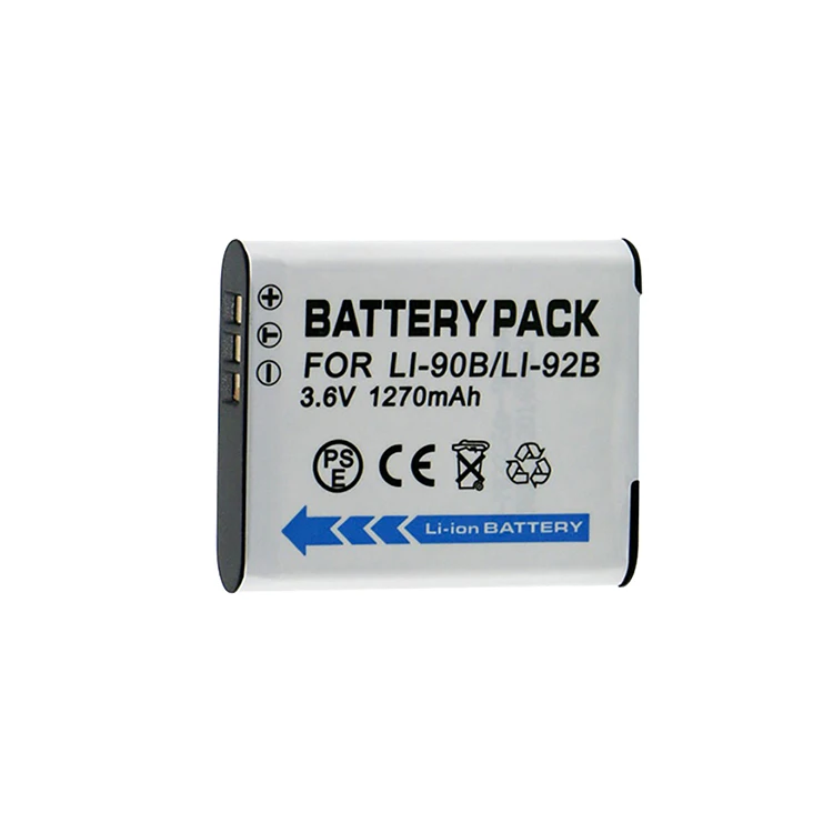 HSU 2-pack LI-90B, LI-92B Battery for Olympus Tough TG-6, TG-5, TG-Tracker, Tough SH-1, SH-2, SP-100, SP-100 IHS, Tough TG-1 iHS