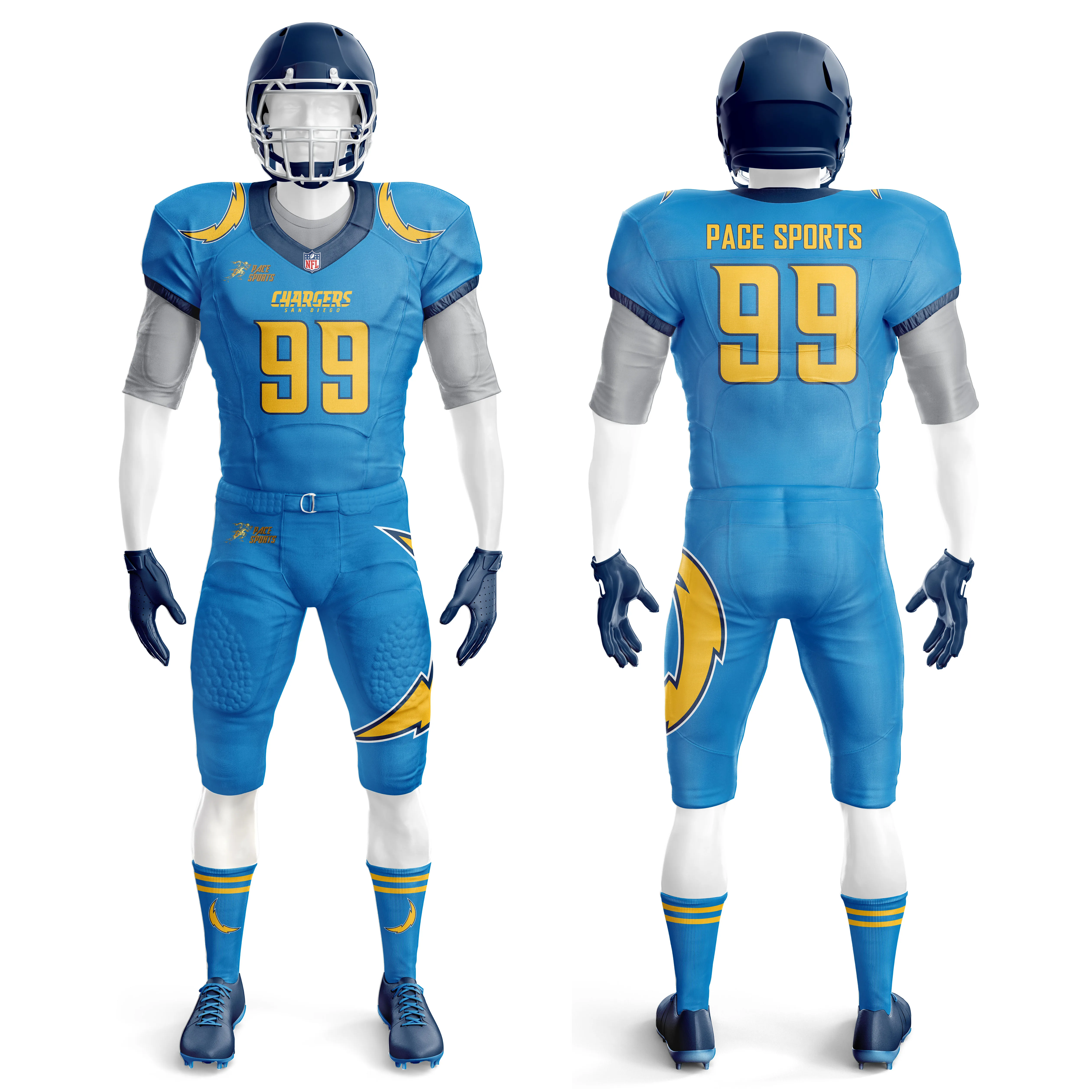 Wholesale High Quality American Football Teams 3D Printing Custom