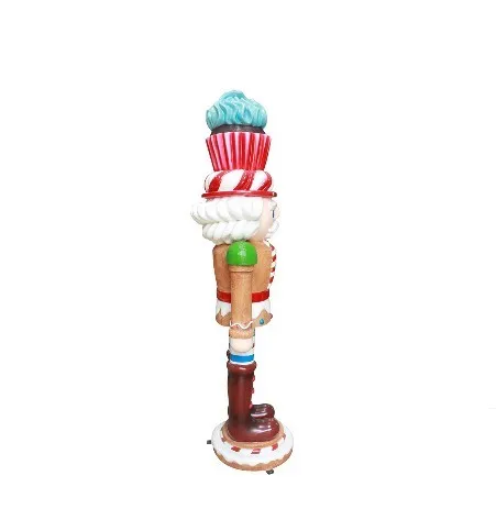Gingerbread Nutcracker (6FT) with Base Christmas Decoration