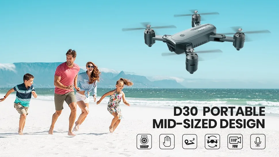 deerc d30 foldable drone with 1080p fpv hd camera