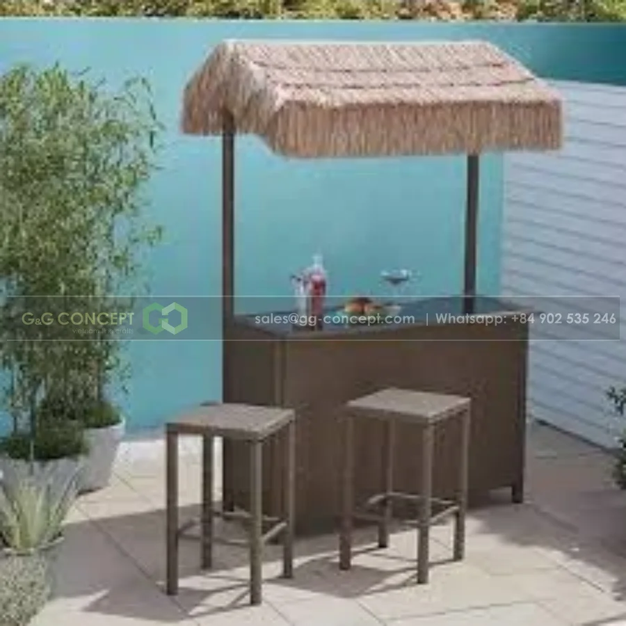 Natural Bamboo Tiki Bar/ Tiki Bar Small With Bamboo/ Wholesale Small Bamboo Tiki Bar From