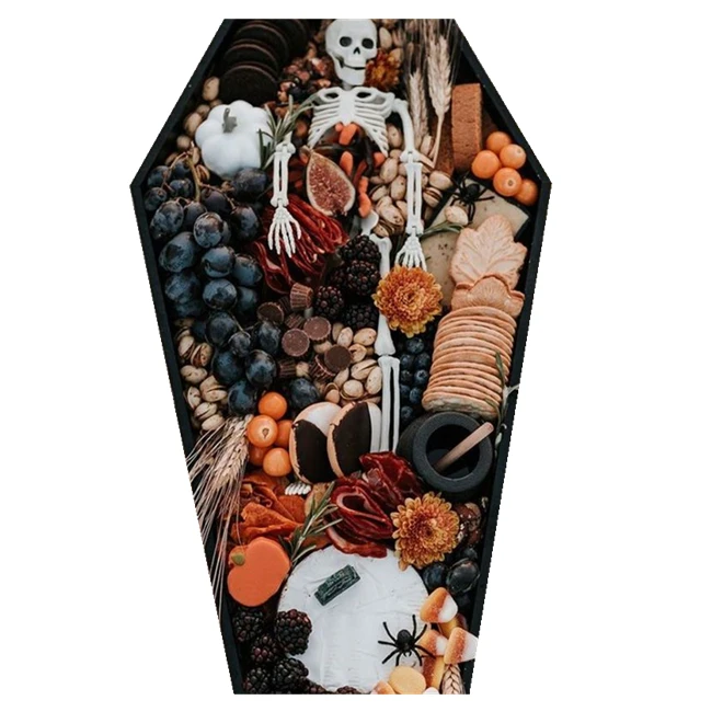 Strange Coffin Shaped Snack Tray Wooden Tray Party Decoration Tray