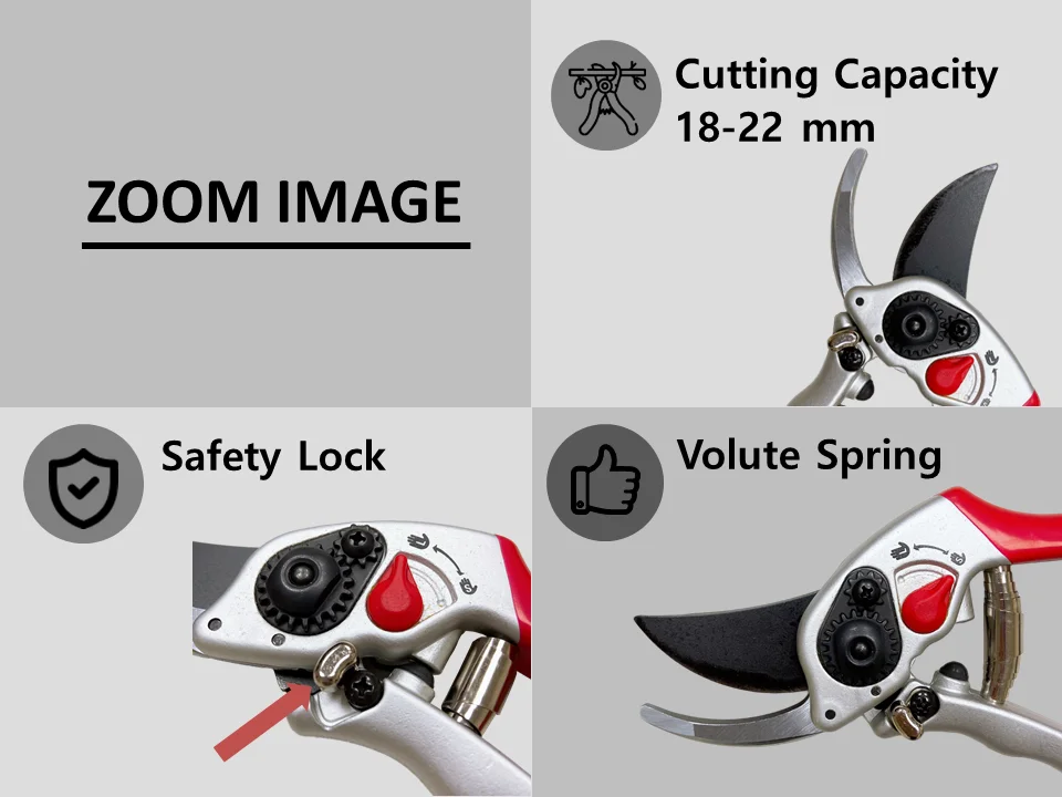 Pruner Garden Scissors Fruit Pruning Shears Bypass Anvil Ratchet Flower