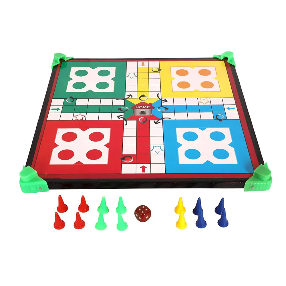 Jogo Tradicional em Madeira - Ludo 65543 - Atacado Contini