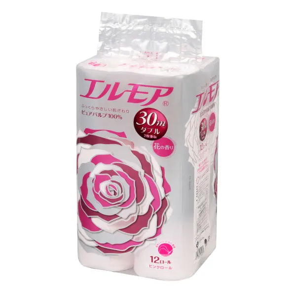 Ellemoiトイレットペーパーピンク12ロール2プライ30 M Buy Toilet Roll Paper Product On Alibaba Com