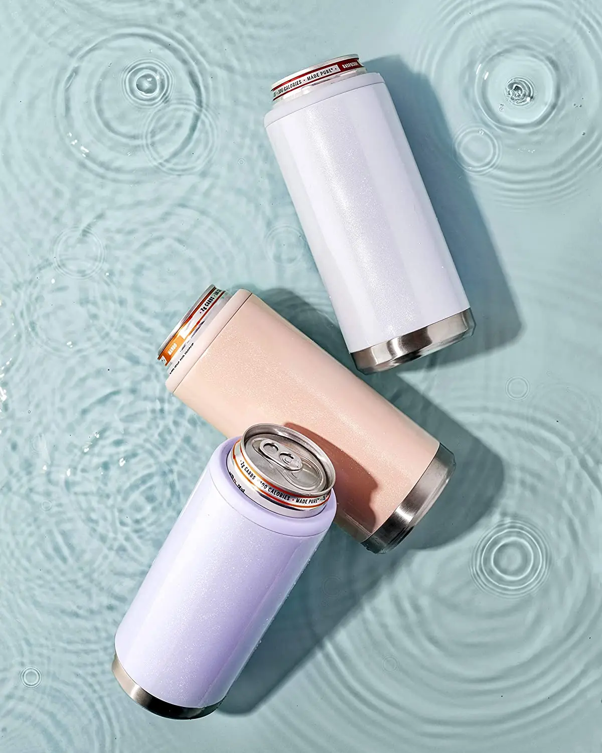 Персонализированный охладитель банок из нержавеющей стали 12 унций тонкий с двойными стенками Изолированный Вакуумный