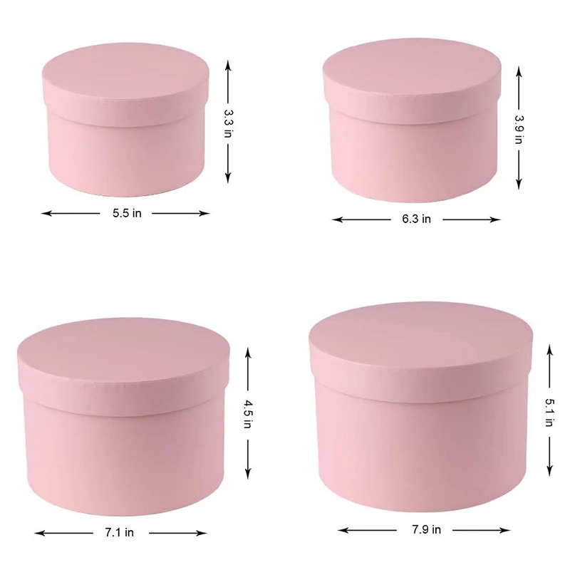 Wholesale Custom Cylinder Luxury Flower Pink Round Cardboard Jewelry ...