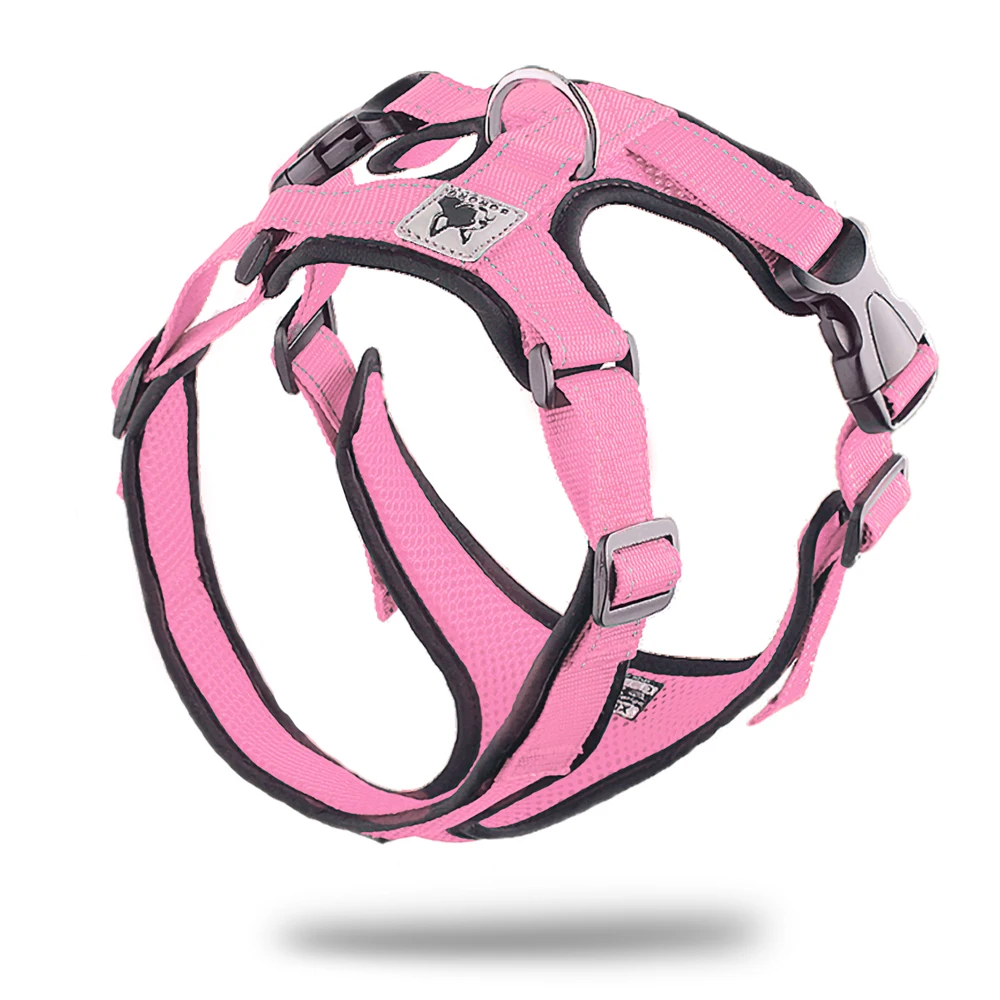 LIGHTWEIGHT REFLECTIVE BREATHABLE ADJUSTABLE COOLING SOFT MESH DOG HARNESS