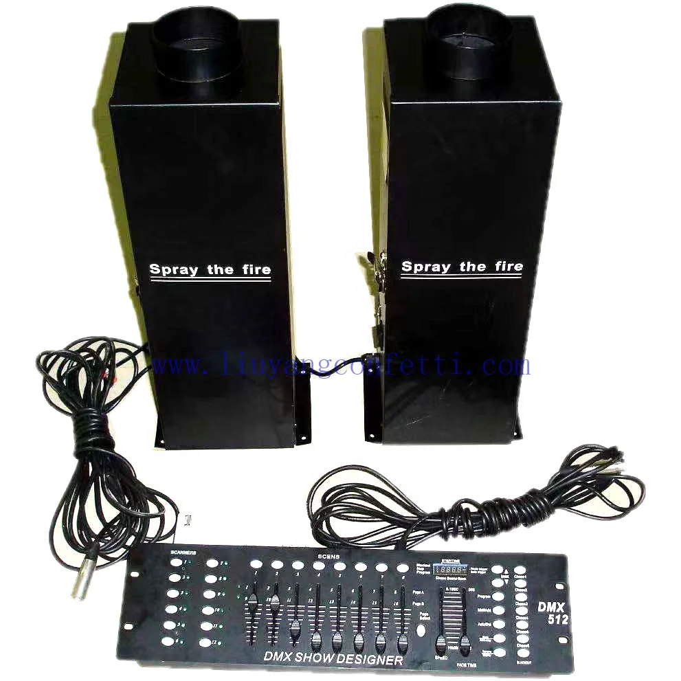 Professional DMX Control Flame Machine Fire Projector Wedding DJ Stage Events Concert Party Wedding Decorations Audio Video
