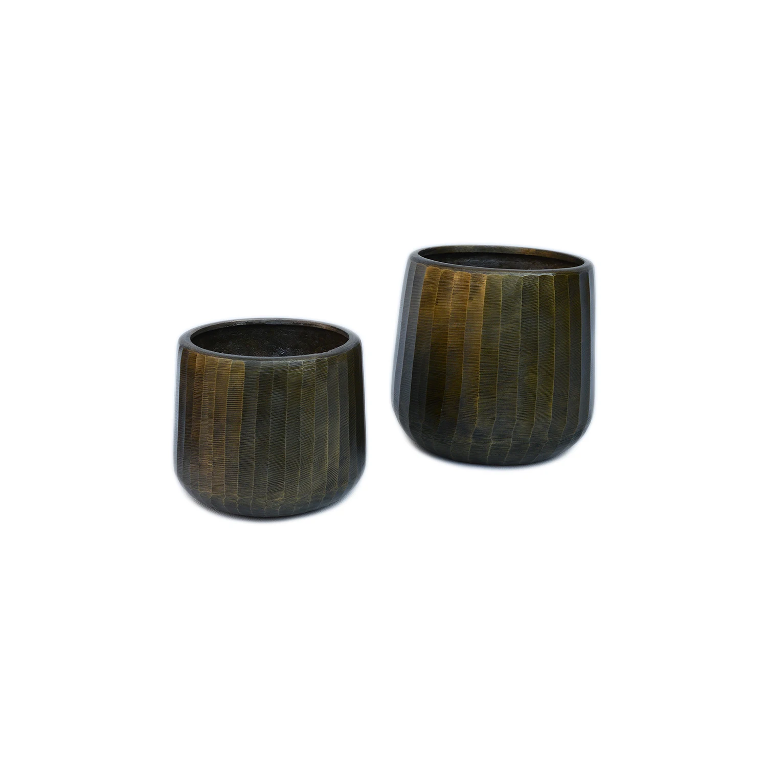 Набор из двух цветочных ваз в винтажном стиле хорошего качества разноцветные и латунные декоративные вазы под