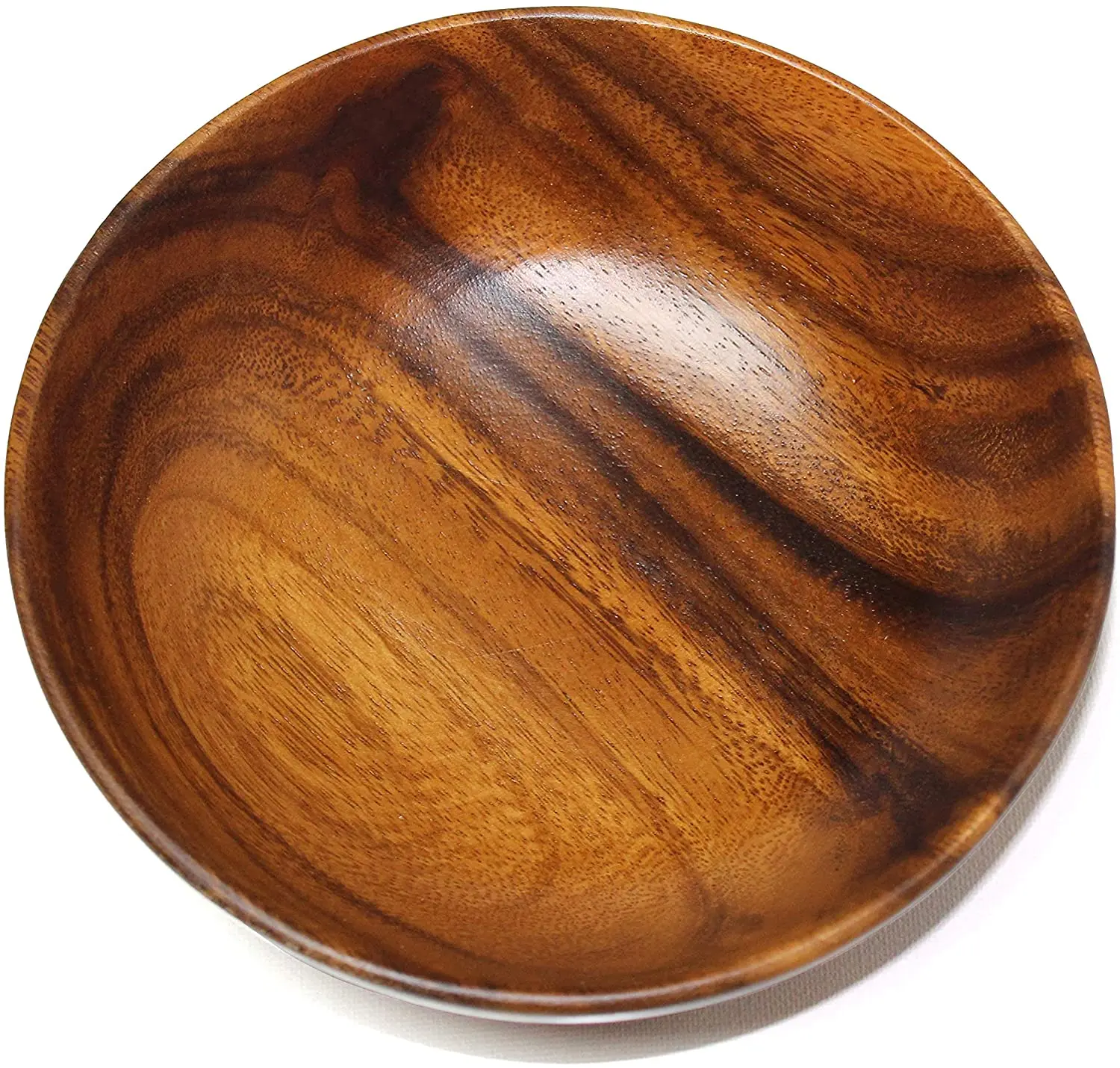 Cuenco De Madera De Acacia Tomotato – 20x7 Cm, Natural, Para Ensaladas, Fruta, Pasta O Bocadillos