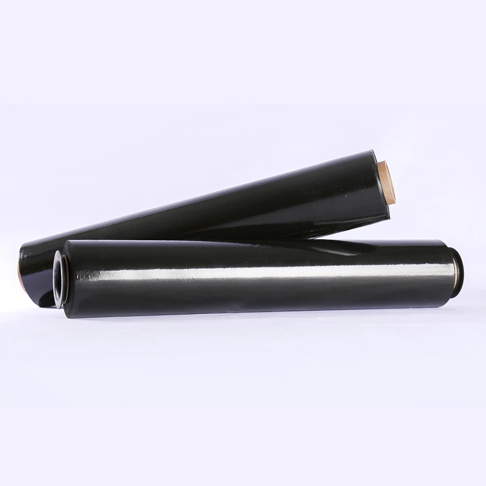 LLDPE Black Color Stretch Film Hand Roll 17mic
