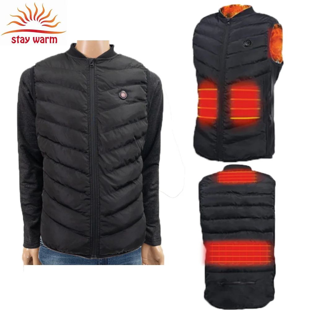 Высококачественный водонепроницаемый ветрозащитный износостойкий тканевый жилет с подогревом из эластичного материала и регулировкой ручки дизайн