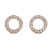 Orecchini a cerchio in ottone placcati in oro rosa