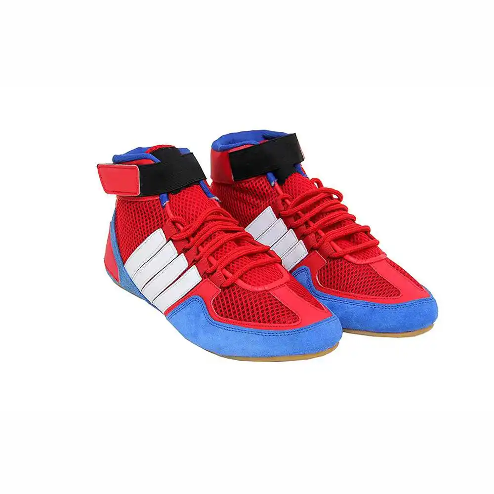 
Нескользящая боксерская обувь с резиновой подошвой, кожаная обувь для борьбы 