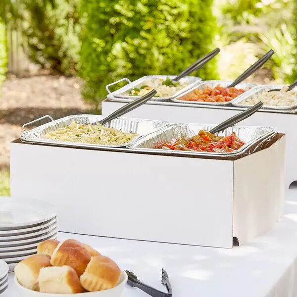 Wholesale Foldable Buffet Food Warmer Serving Trays Disposable Chrome ...