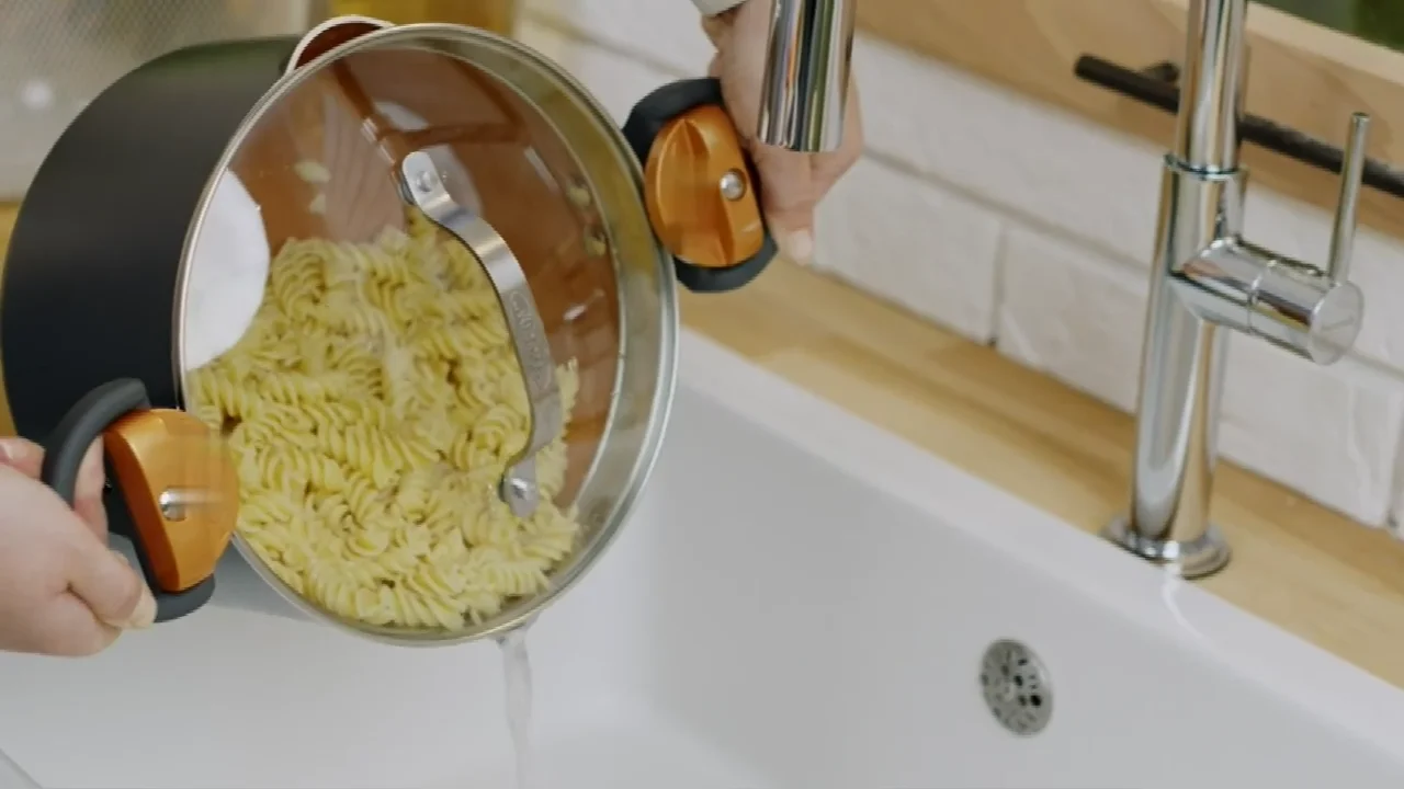 Ceramic Nonstick Pasta Cooking Pot 5 Quart Multipurpose Pasta Pot With