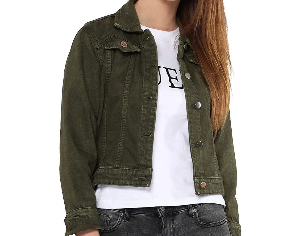 Best For Casual Smart Casual Wear Denim Jacket Pattern Solid Fit Type Regular Fit In Stock Buy Neck Full Sleeves Solid Buttoned Jacket Button Up Plus Size Jacket Wholesale Custom Designer Fitness Wear