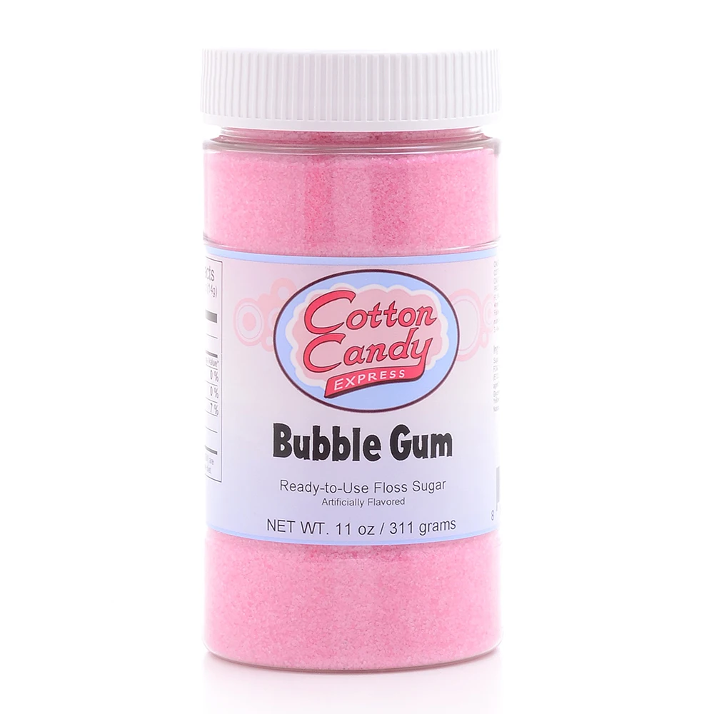 bubble gum cotton candy floss sugar 11 oz.