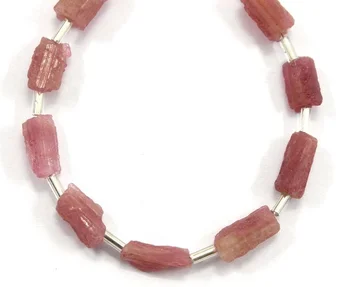 Natural Pink Tourmaline Gemstone 13 Pieces Uneven Shape Rough