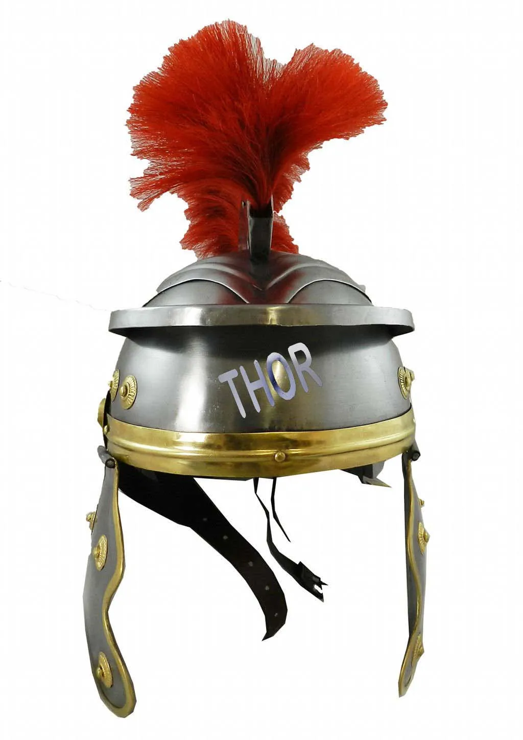 Casco De Centurión Romano THORINSTRUMENTS – Réplica De Acero Con Soporte De Madera – Decoración Vintage Para Hogar Y Regalos