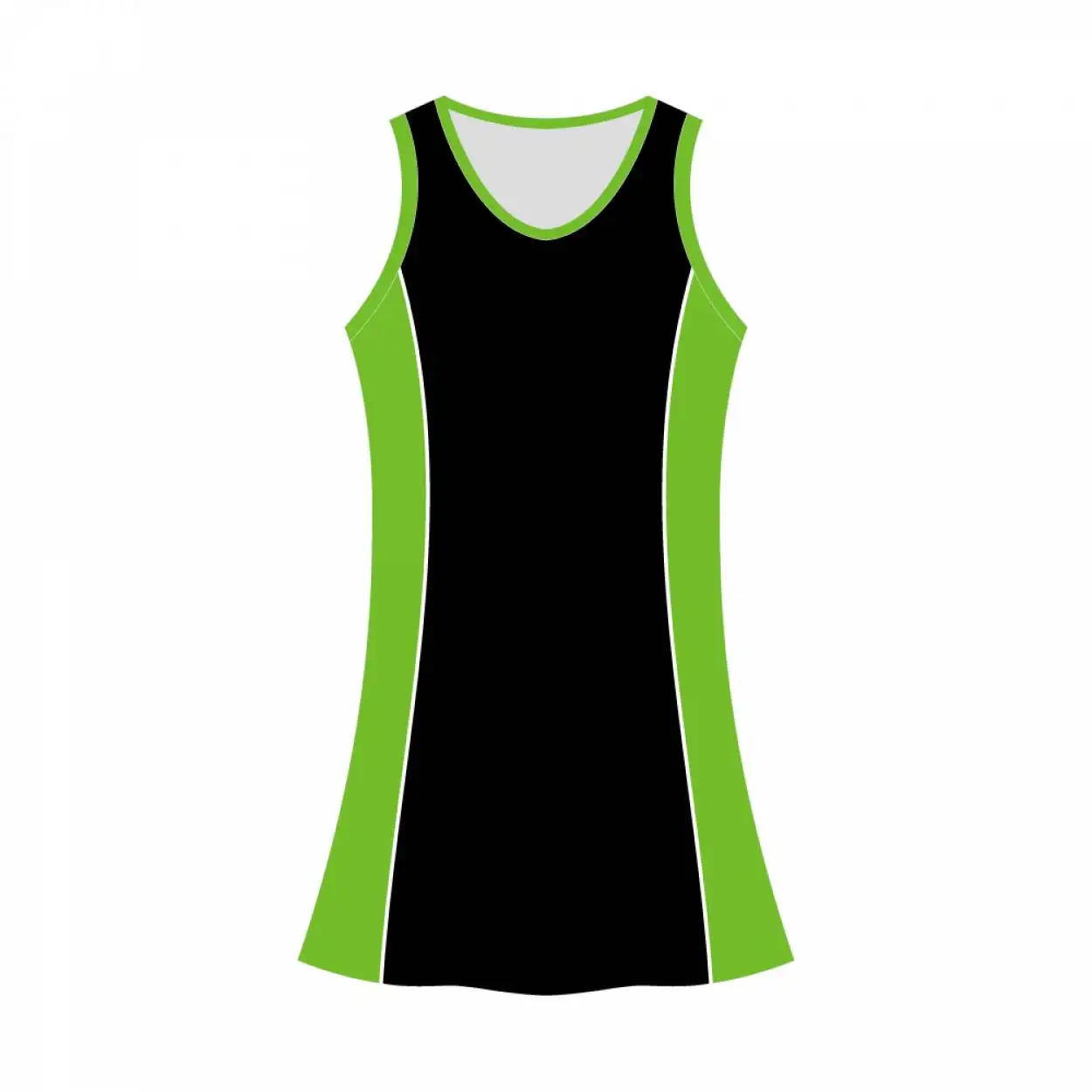 Custom Quick Dry Yellow Plain Netball Dress Design