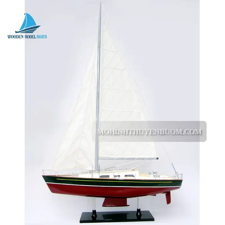 Sailing Boats Omega Painted Model 70L x 18W x 110H Hand Carved Marine Boat Model - Gifts