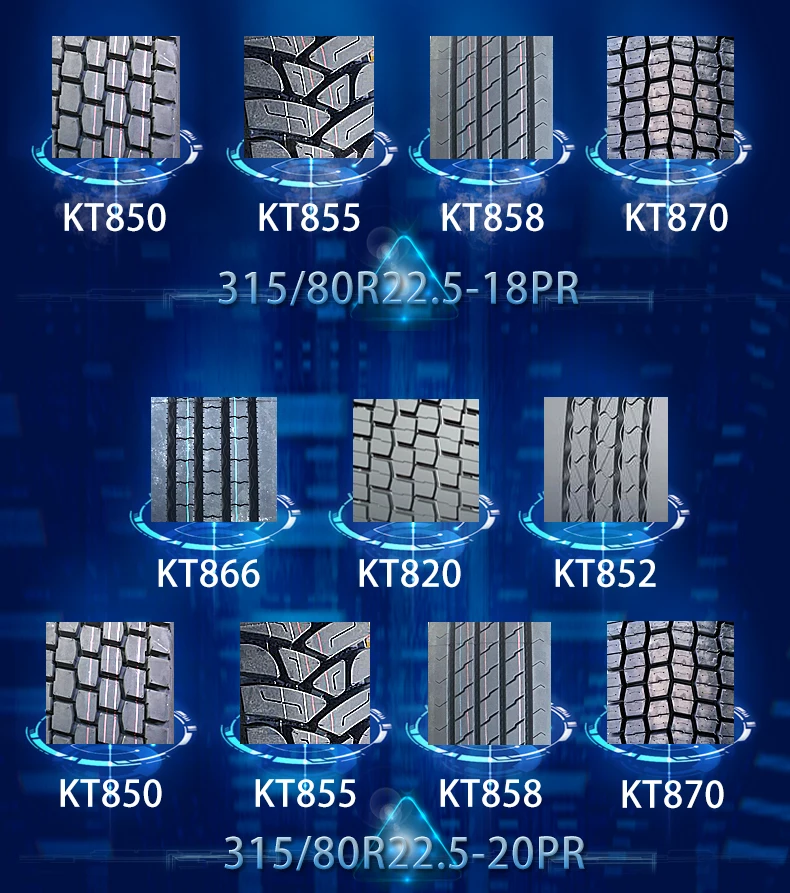 315/80r22.5-20pr Pattern Kt858 Good Guiding Ability Steer Position ...