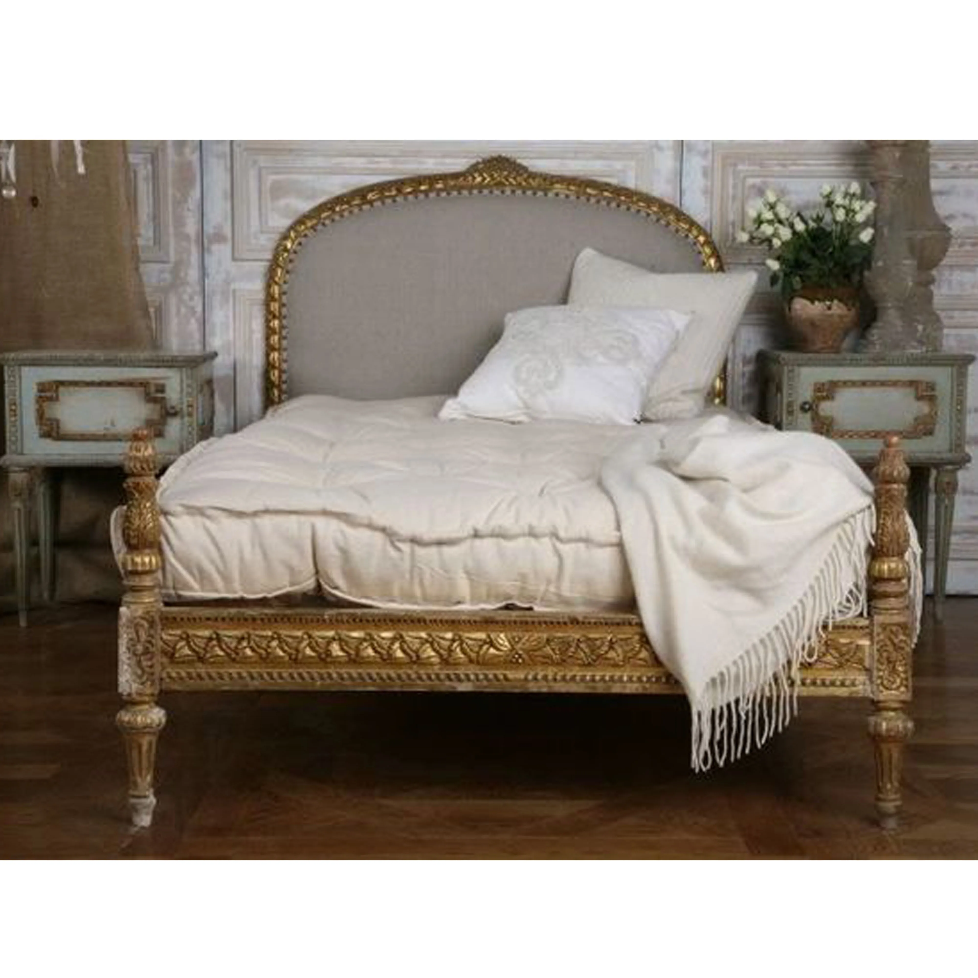 Antique Bed Frame From Mahogany Solid Wood With French Style Buy Gothic Bed Frame Raise Bed Frame Circle Bed Frame Product On Alibaba Com