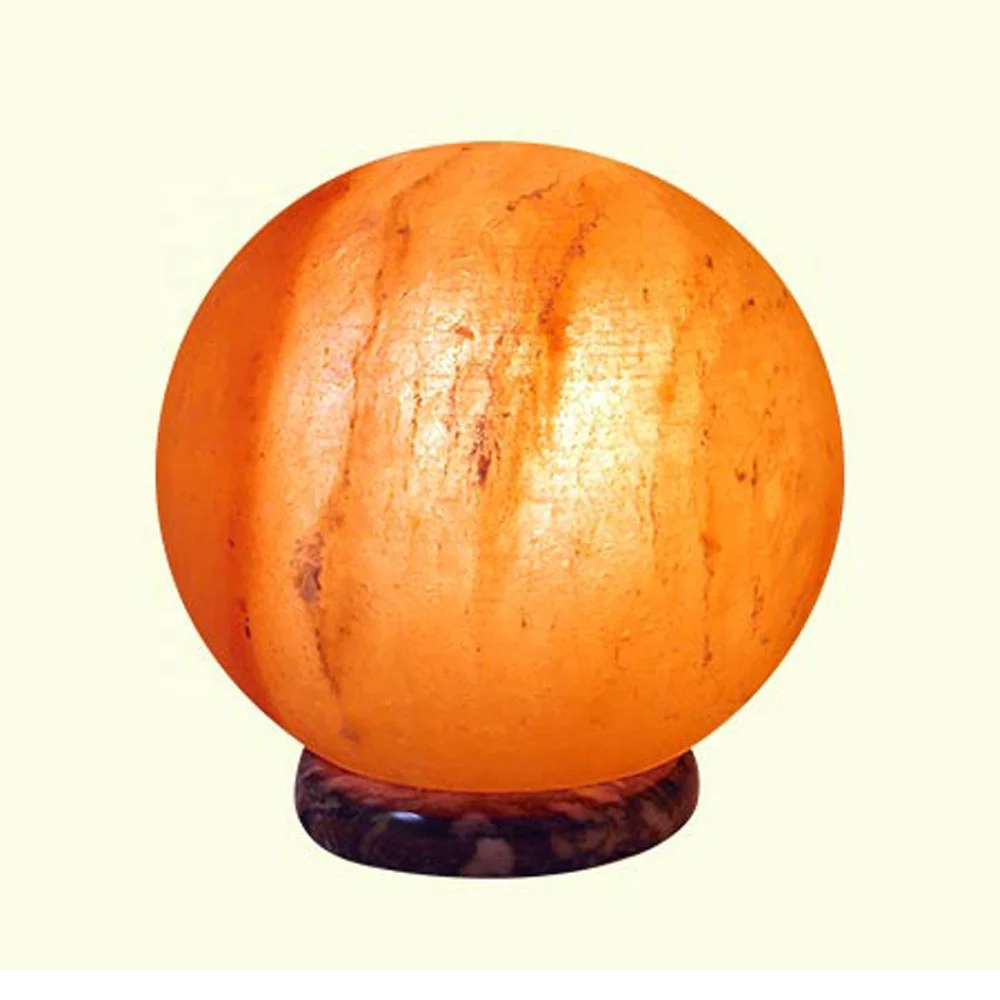 Hand Crafted Light Pink Salt Ball Sphere Shape Salt Lamp Pink Salt Ball