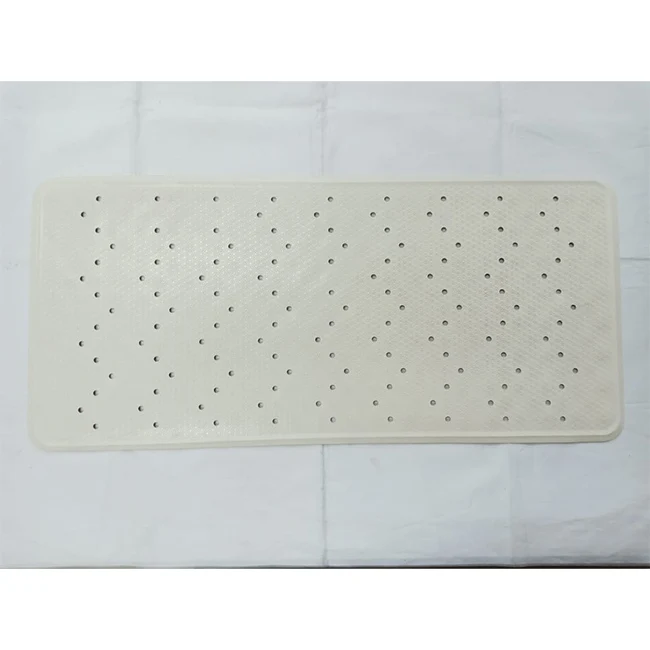 natural rubber bath mat cream white