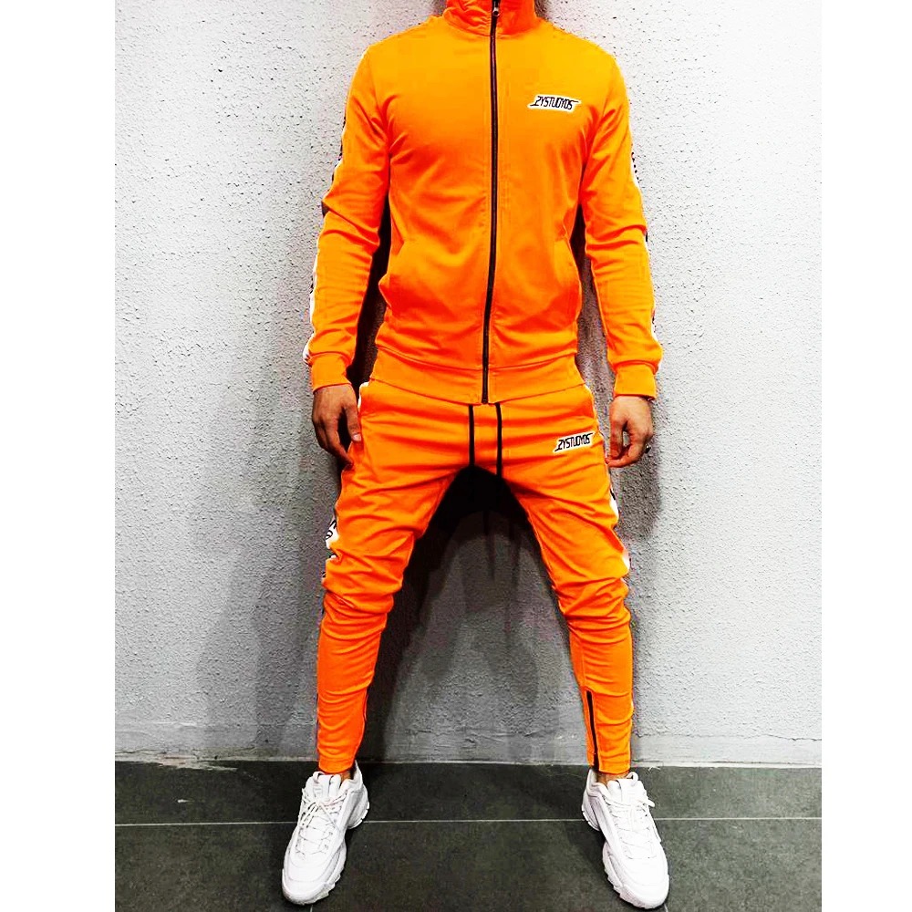 Темно оранжевый костюм мужской спортивный. YOUTUBERS in Orange Sport Suit.