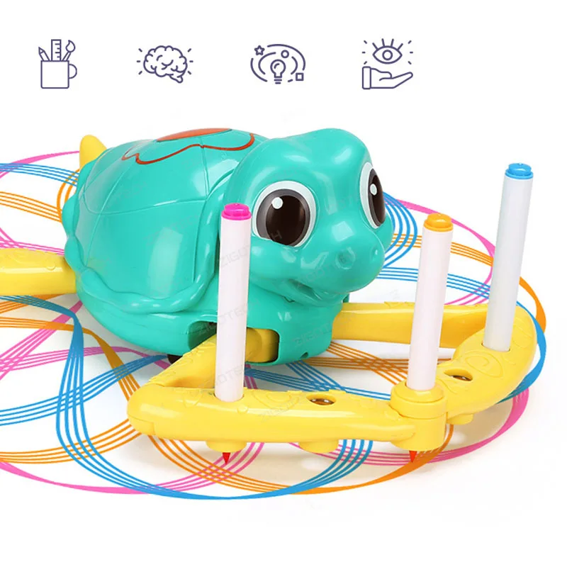 Online Intelligent Painted Turtle Learning Interactive Drawing Robot Toy Robot Low Price