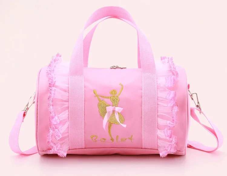 Personalized Kid Ballet Shoe Bag Glitter Pink Latin Training Gym