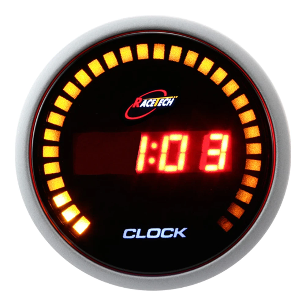 12V Digital Car Clock With Temperature Display - Waterproof LED Dashboard Clock